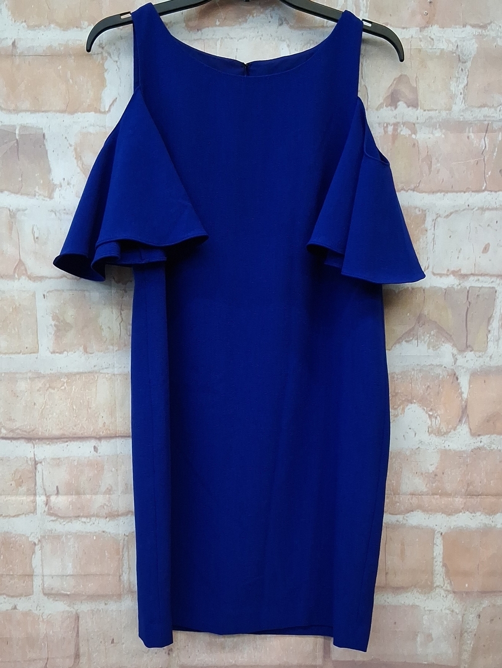 Chelsea28 Royal Blue Cold-Shoulder Midi Dress
